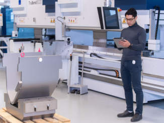 Omlox enables the localization of forklifts, drones, automated guided vehicles or tools from different manufacturers with only one infrastructure. Image: © Trumpf Group