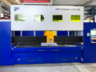 Faserlaser MSF Compact 2D mit einer Bearbeitungsfläche von 1.500 x 3.000 mm Bild: © MicroStep Europa GmbH
