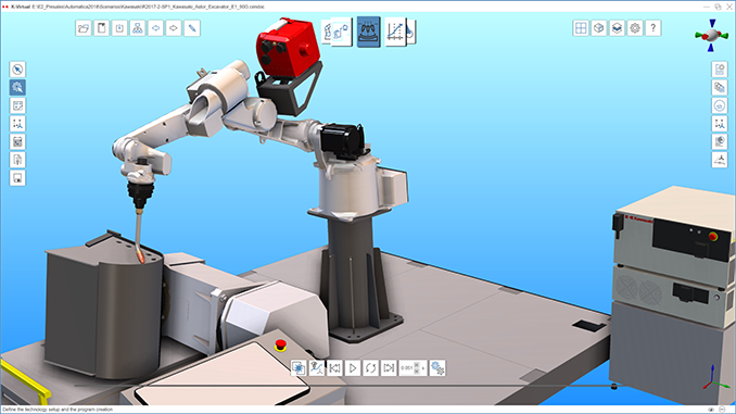 With K-Virtual, companies are able to fully exploit the complete capabilities of their Kawasaki robots within individual automation solutions Image: © Kawasaki Robotics