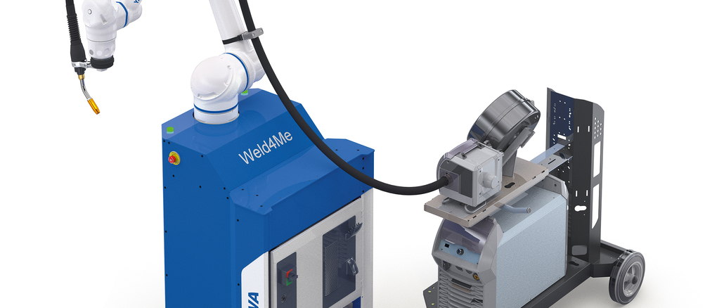 Mit der MRK-fähigen Motoman-Lösung Weld4Me bietet Yaskawa eine flexible und leicht bedienbare Alternative zum manuellen MIG/MAG-Schweißen. (Quelle: Yaskawa)