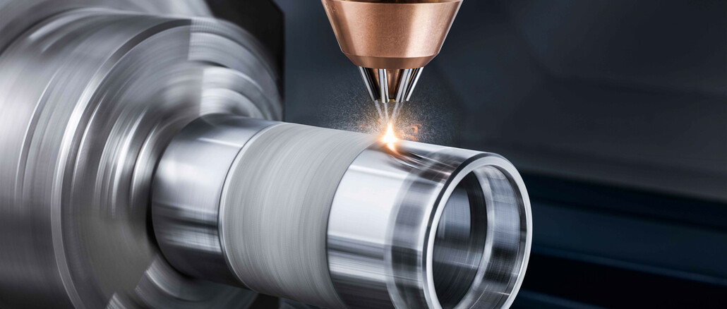 With a new nozzle technology, Trumpf achieves twice the process speed in laser buildup welding. © Trump