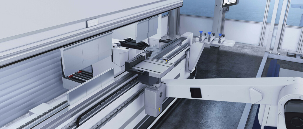 Trumpf has developed the BendMaster especially for automated bending. It is available with a load capacity of 150 kilograms or 60 kilograms. © Trump