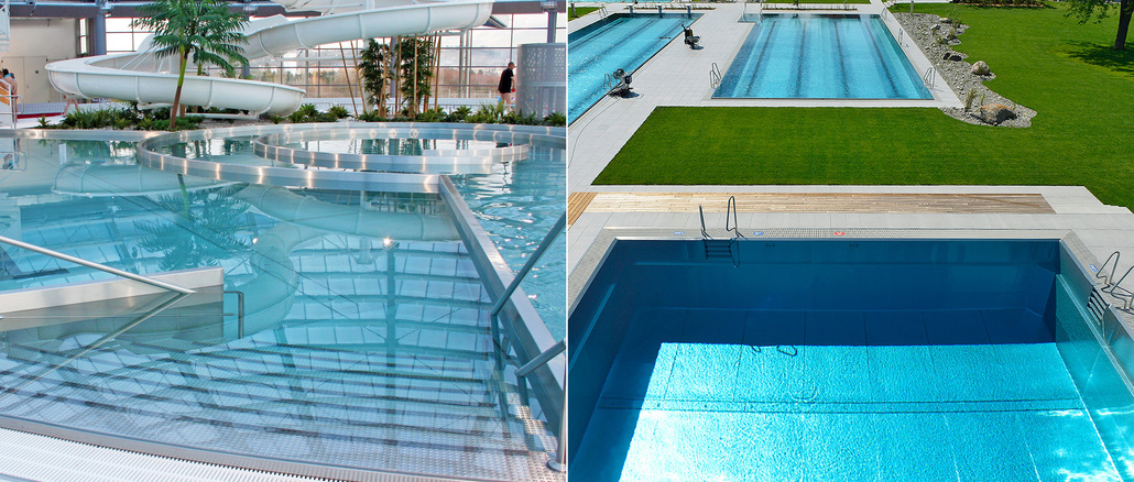 The HSB Group is one of the most important pool construction companies in Europe. HSB builds swimming pools and adventure pools made of stainless steel at several locations with around 140 employees. Image © HSB Group
