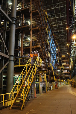 The plant converted by Pilz is part of ArcelorMittal Gent's downpipe cold rolling mill, including an impressive furnace. Image:© Pilz