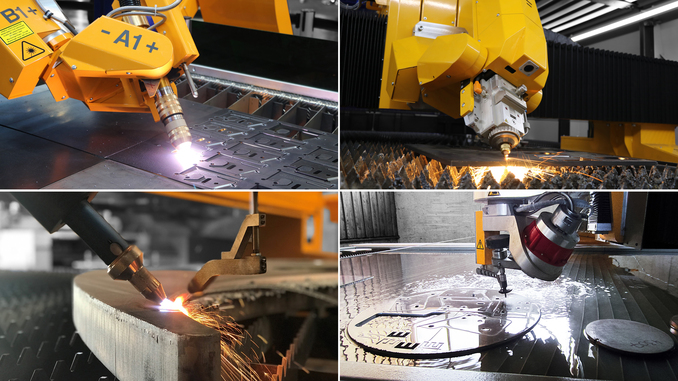 The cutting of 2D contours and holes but also the application of automated weld seam preparations are possible precisely and process-safe with different cutting methods. Thus, a plasma rotator can realize chamfers up to 52°, a laser rotator chamfers up to 45°, an oxyfuel rotator chamfers up to 60° and a waterjet rotator chamfers up to 45°. © MicroStep Europe