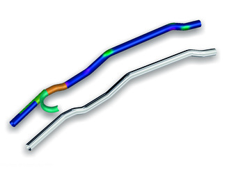AutoForm-TubeBend ist eine Software für die schnelle Konstruktion und Simulation von Rohrbiege-, Umformund Rohrendenumformprozessen © Autoform