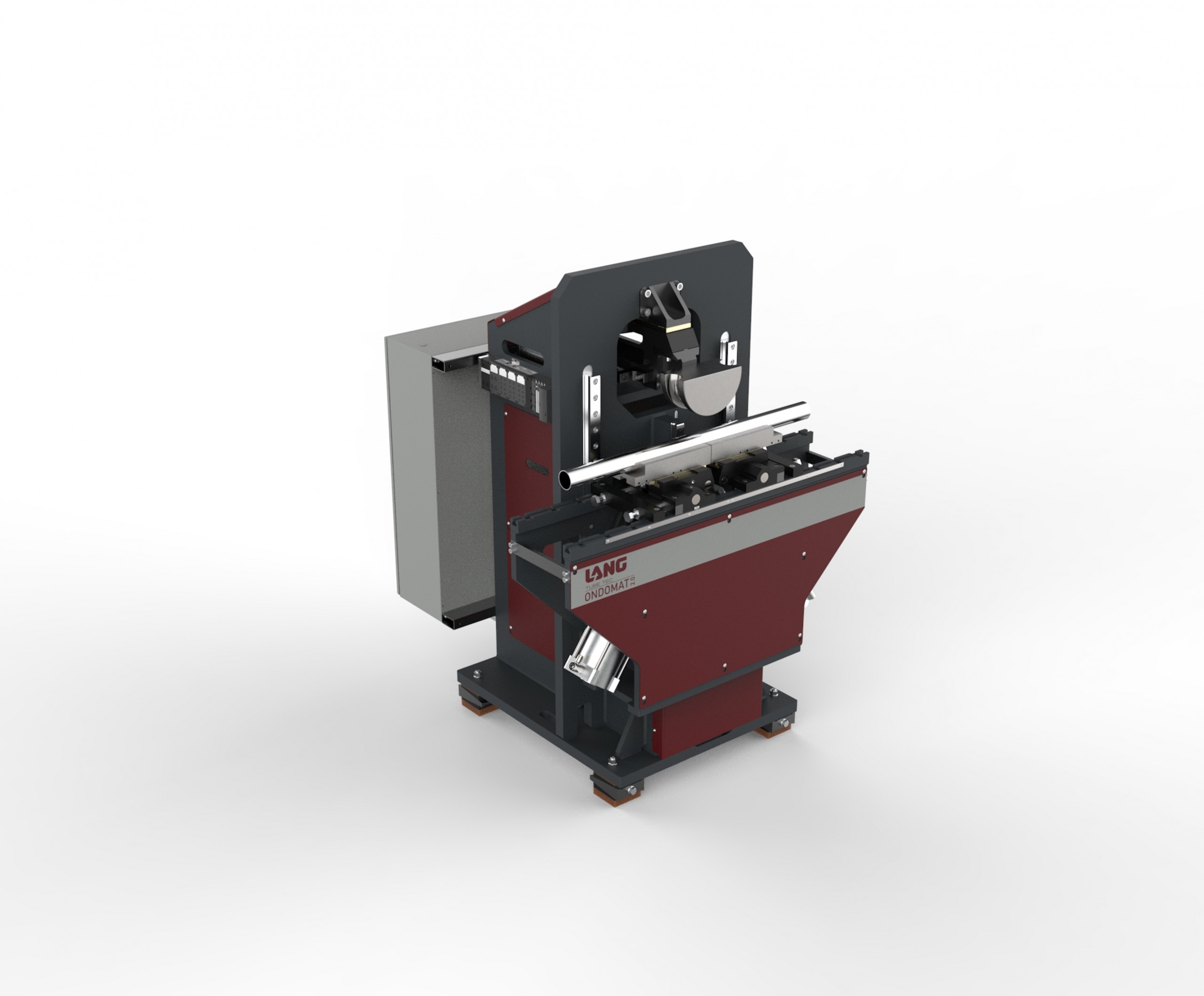 The Ondomat 2.0 is a fully electric tube and profile bending machine for mandrel-less bends. © DenglerLang Tube Tec