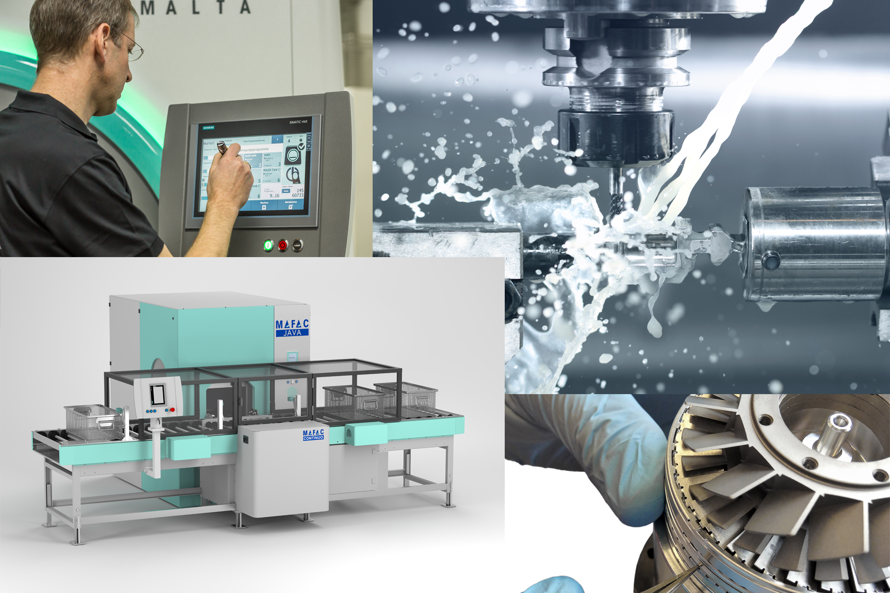 Intelligent control, fast fault diagnosis, effective and resource-saving cleaning, and compact solutions for tight manufacturing environments are the topics of Mafac's trade show presentation at AMB 2022. © Mafac