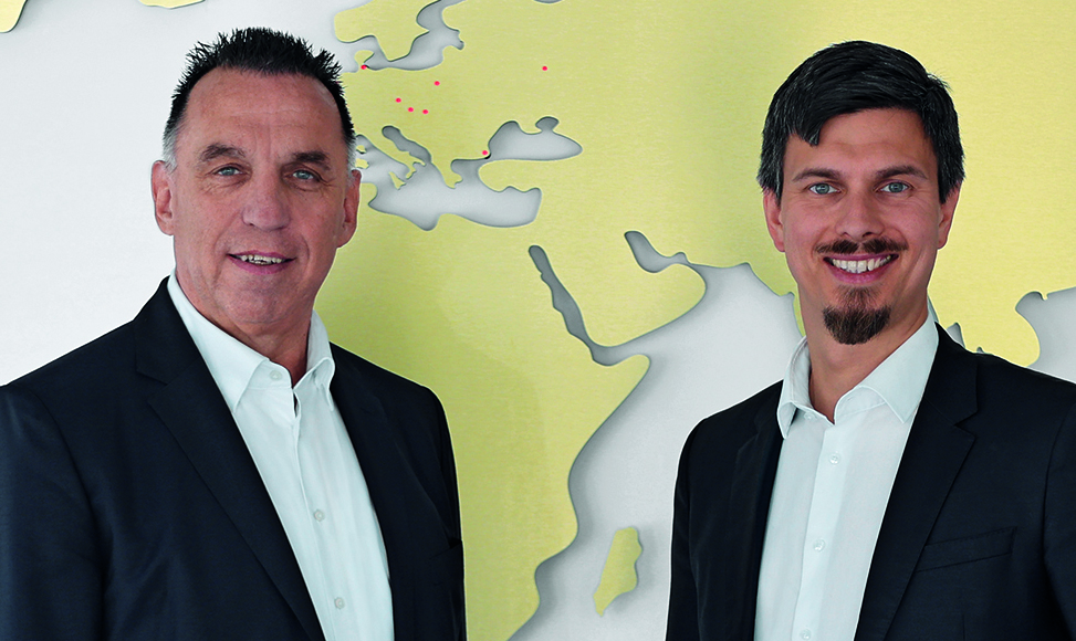 The automation company Pilz is strengthening its rail activities with the establishment of a Rail business unit. Sebastian Lüke (left) is Head of Business Rail. Michael Fohrer (right) accompanies the business unit. © Pilz