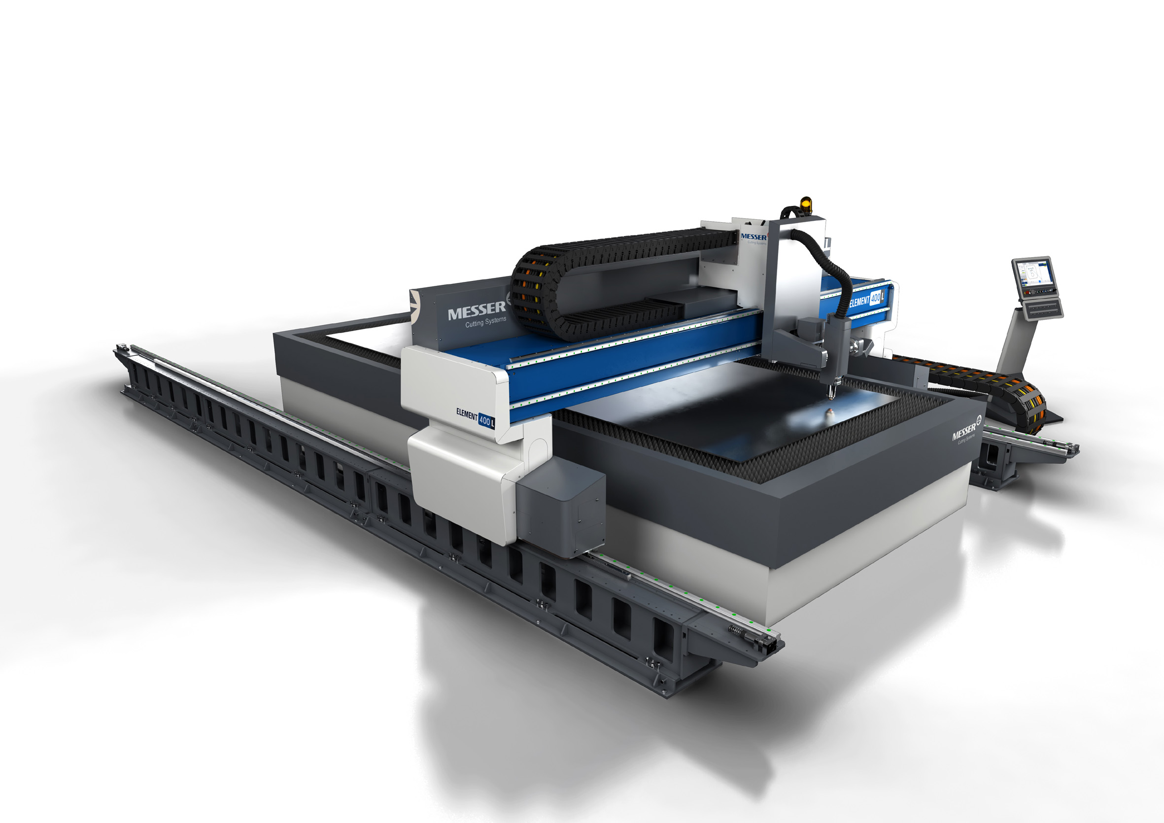 The Element 400 L scores with remarkably high dynamics, the latest laser technology and the ability to process XXL sheets economically. © Messer Cutting Systems