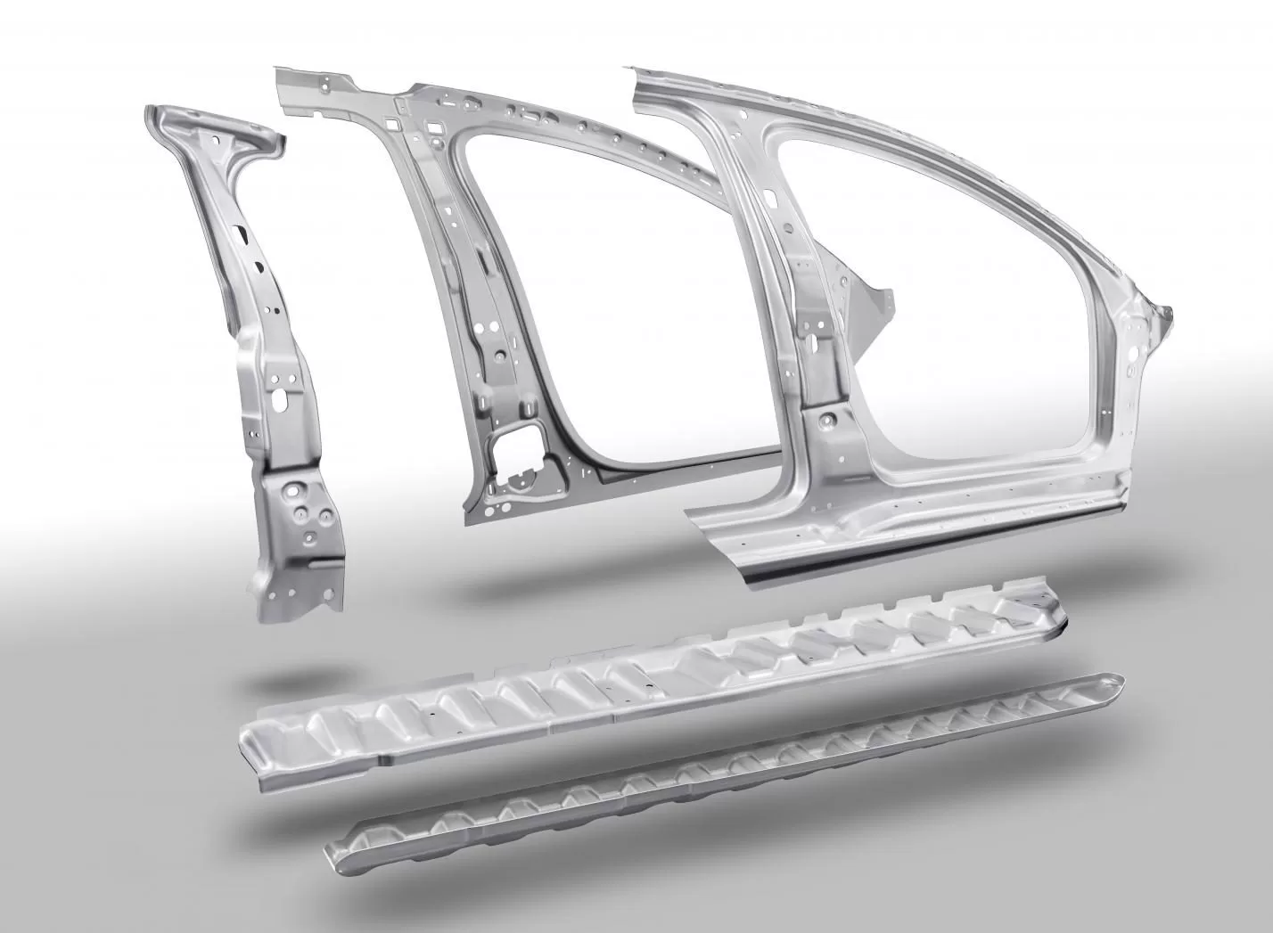 Lucid chose AP&T technology to manufacture lightweight crash-relevant parts such as door frames, B-pillar stiffeners and battery pack protection components. © Fischer Group