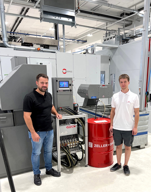 Philipp Götz (left, with Benjamin Moosbrugger from Heron), Product Management/Sales at Hydac Filter Systems, on the cooperation with Zeller+Gmelin: 