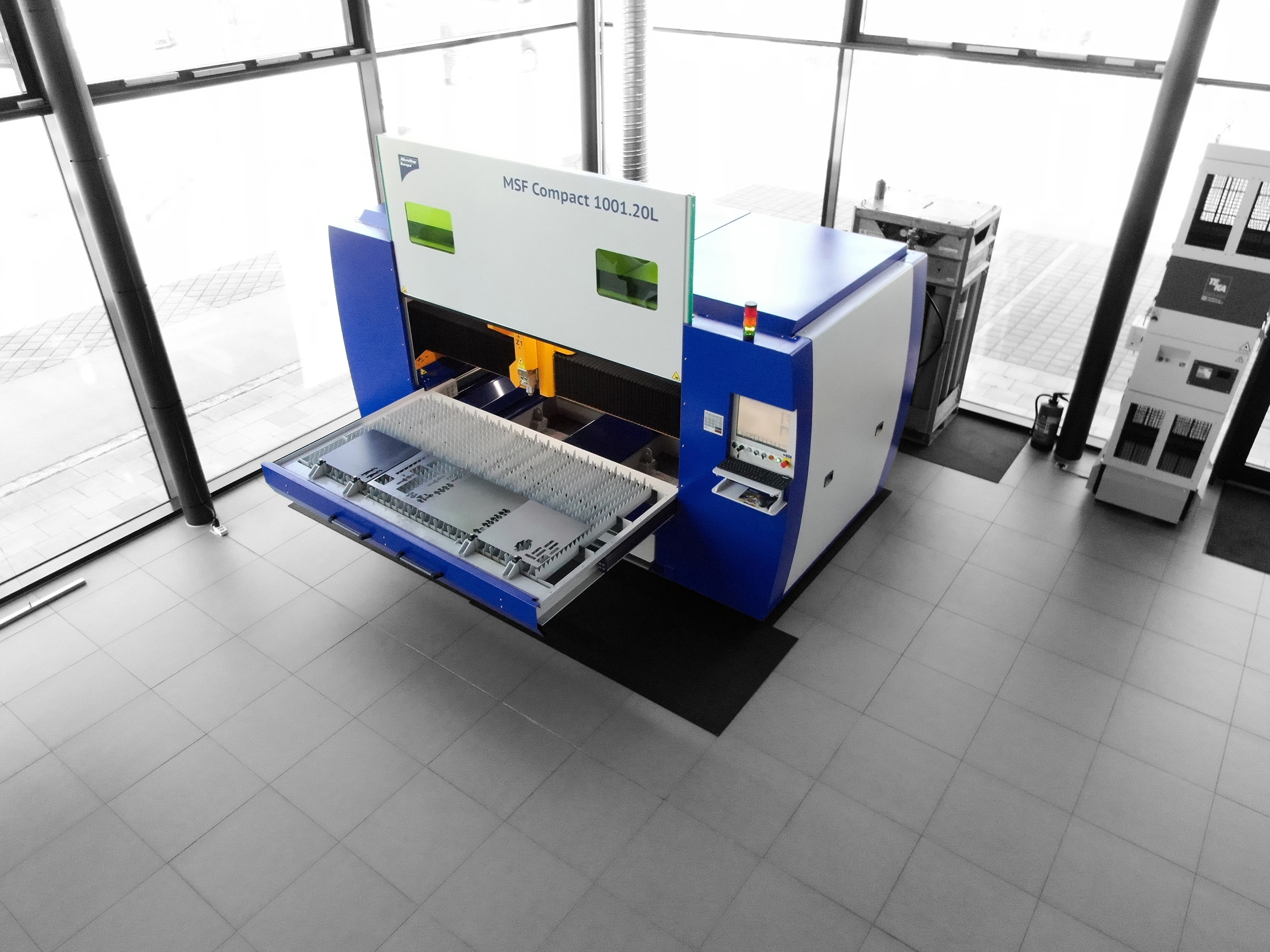 The MSF Compact can also be experienced at the MicroStep booth: the 2D laser combines speed and precision with an extremely small footprint. © MicroStep Europe GmbH