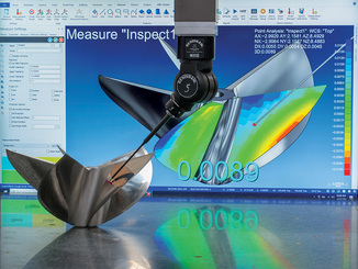 Die Gemeinschaftslösung von Verisurf und Renishaw ermöglicht die Messung der Oberflächengüte wie auch die Berichterstellung für CNC-KMGs. © Verisurf