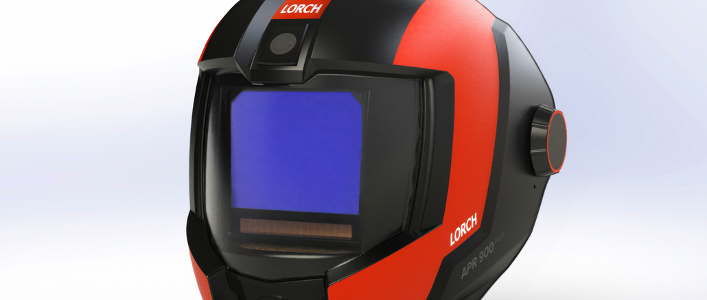 Der neue Schweißhelm APR 900 PLUS – dank vergrößertem Sichtfeld hat der Schweißer seine Schweißnaht noch besser im Blick. © Lorch