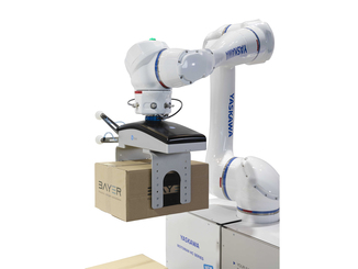 Zur Automatica sind bei Yaskawa intelligente Robotik-Lösungen im konkreten Praxiseinsatz Thema – zum Beispiel beim Cobot-Palettieren mit der HC-Serie. © Yaskawa Europe GmbH