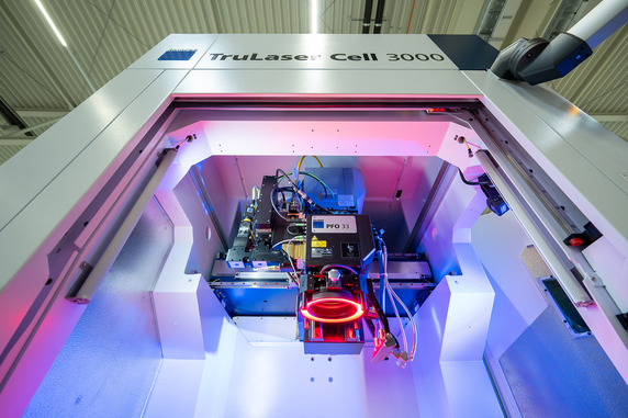 Die Systemlösung vereint Laser, Optik und Sensorik für die Fertigung komplexer Bauteile. © Trumpf