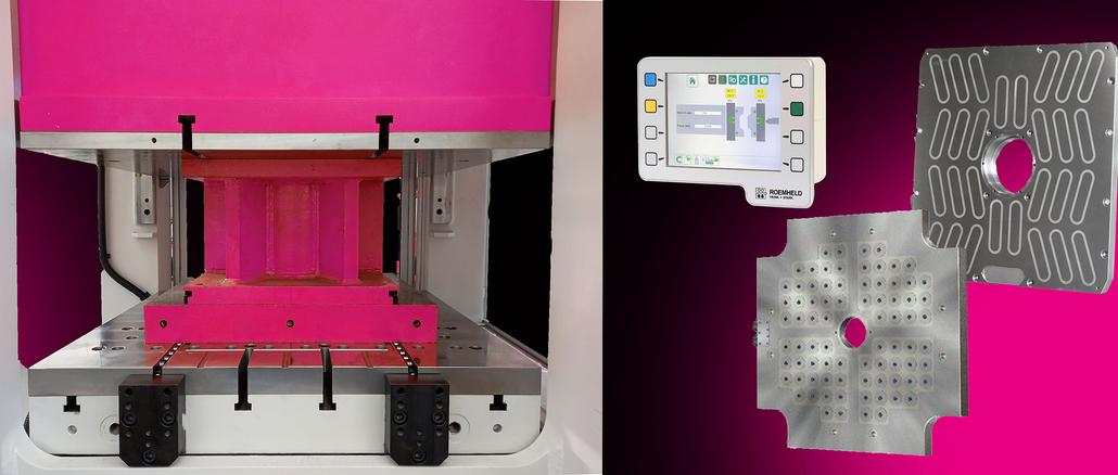 1_ROEMHELD PI 5-2025 Blechexpo 3-9-2025 Foto 1 Das neue Magnetspannsystem R-MAG-M für die Blechumformung mit integrierter Spannkraftanzeige, modernem Touch-Panel und auswechselbaren Magnetpolen © Roemheld