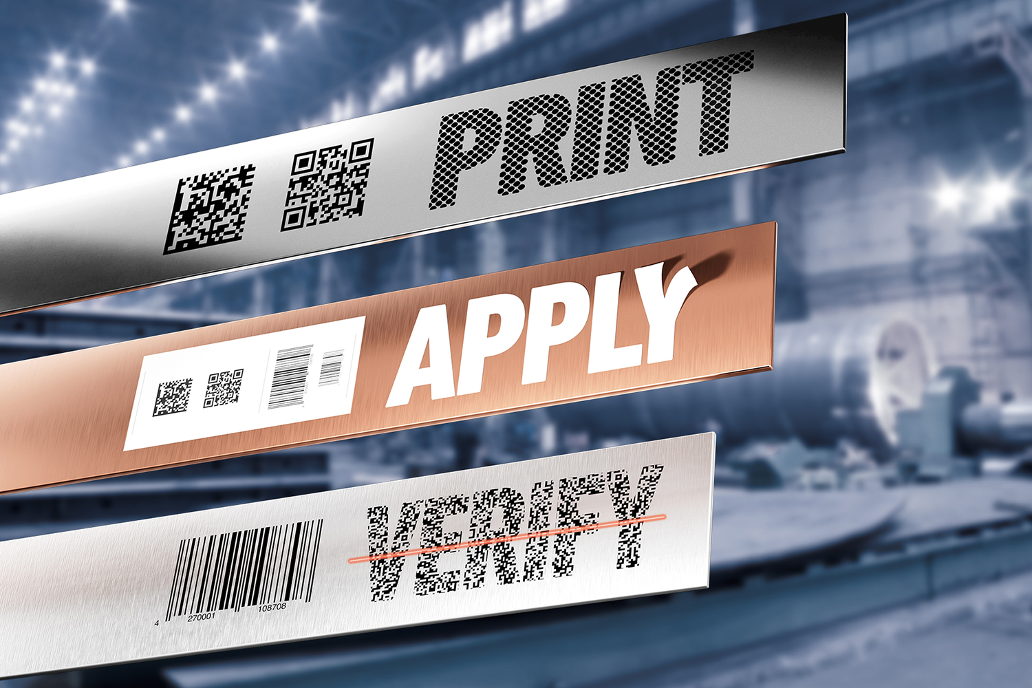 Printing, labeling and verifying metal markings with the extensive portfolio from REA Elektronik. © Rea