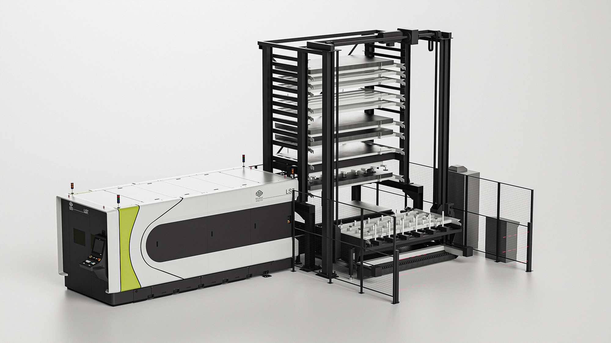The LS7 flatbed laser from the BLM Group for laser cutting metal can now be equipped with a 20 kW laser source. It is characterized by consistently high quality and accuracy of the laser cuts, extremely simple operation and ultra-fast pallet changes.  © BLM Group