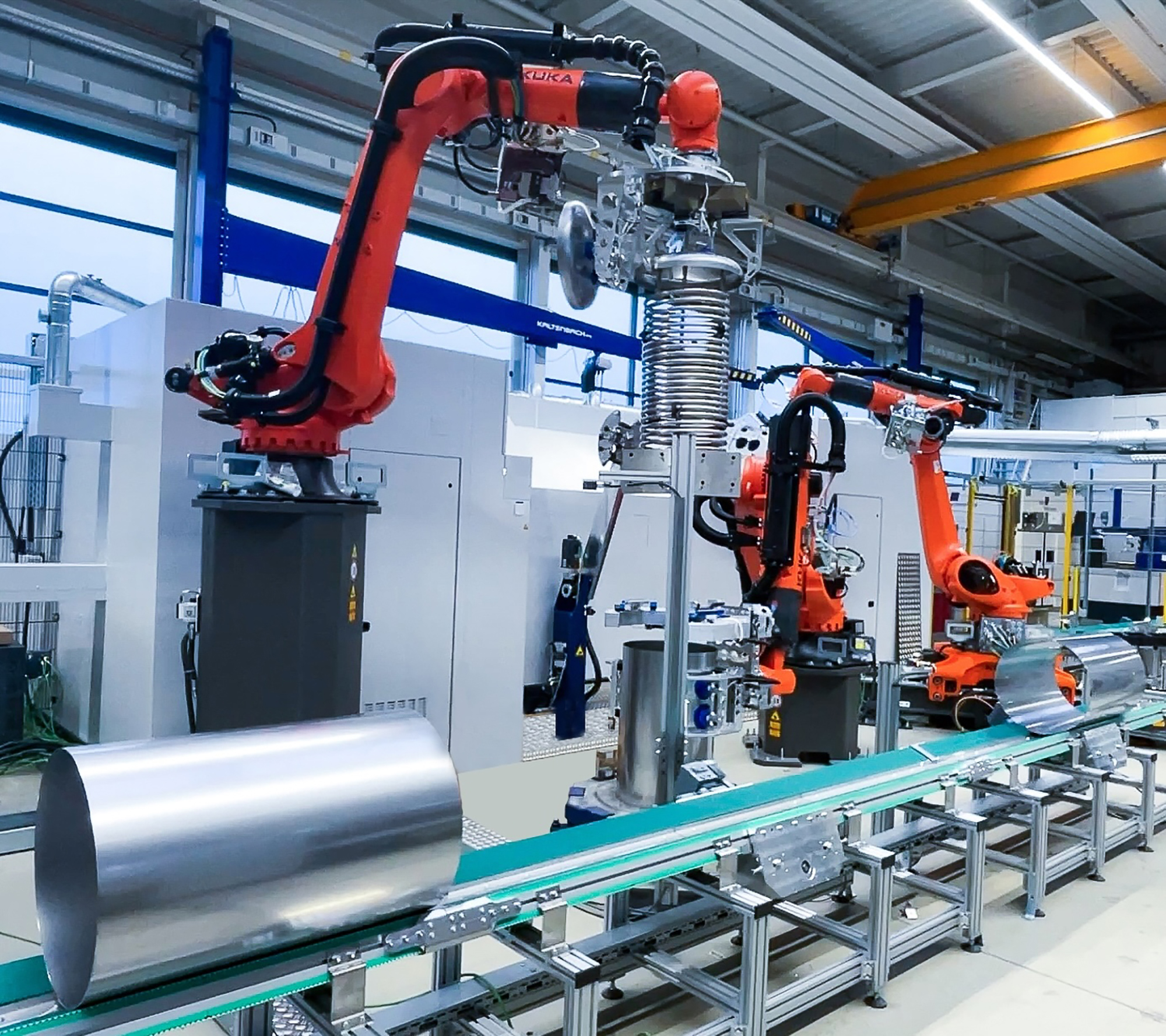 Production line for hot water storage tanks © Weil Technology