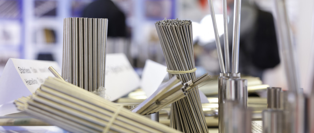 Das Thema Edelstahlrohre ist auf der Messe nicht nur in den Hallen, sondern künftig auch beim „Stainless Steel & Nickel Alloy Tube & Pipe Market Insights Day“ präsent. Copyright Messe Düsseldorf / ctillmann