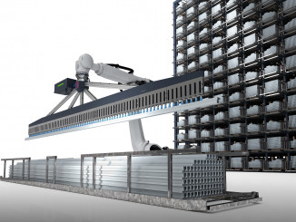 Together with the Fraunhofer IOSB-INA, Remmert has developed a robot system for separating long goods weighing up to 300 kg. © Remmert