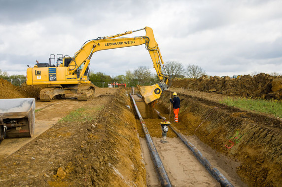 Die Suedlink-Leitung ist ein großes Infrastrukturprojekt der deutschen Energiewende – und benötigt viele Kilometer Kabel. © Transnet BW