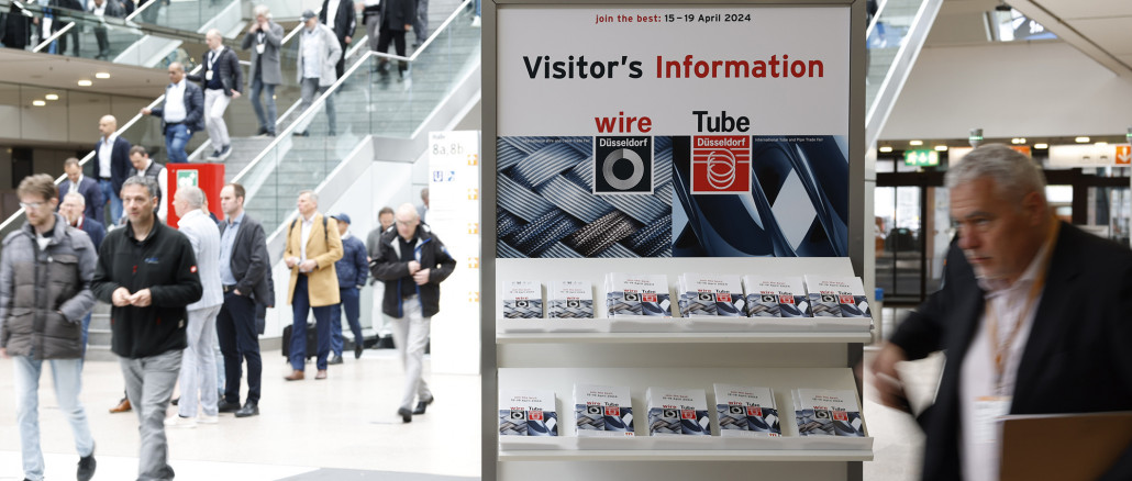 Die Messen Wire und Tube erwarten vom 13. bis 17. April 2026 wieder Tausende von Besuchern in Düsseldorf. ©Messe Düsseldorf / ctillmann