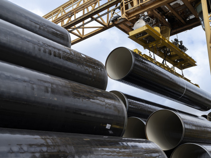 Stahlrohre ausCO2-reduziertem Stahl von Thyssenkrupp Steel gehen unter anderem nach Angola. © Thyssenkrupp Steel