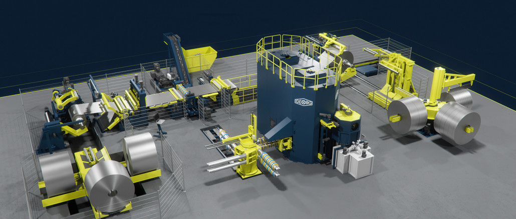The GEORG tooling robot integrates flexibly into existing slitting lines. © Heinrich GEORG GmbH