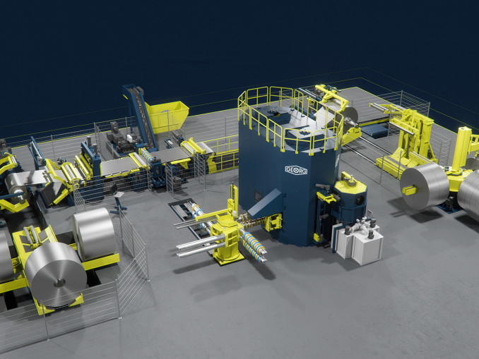 The GEORG tooling robot integrates flexibly into existing slitting lines. © Heinrich GEORG GmbH