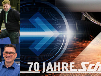 Schages in der 3. Generation: GF 2006 oben: Heinz Schages sen., Heinz Schages jun., Rolf Schages | Unten GF heute: Rolf Schages, Bettina Schütze, Slava Statnych © Bild: Schages