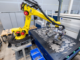 Trumpf has already launched several AI-based systems, such as the Sortmaster Vision, which automatically sorts components and assigns them to the appropriate order. © Trumpf