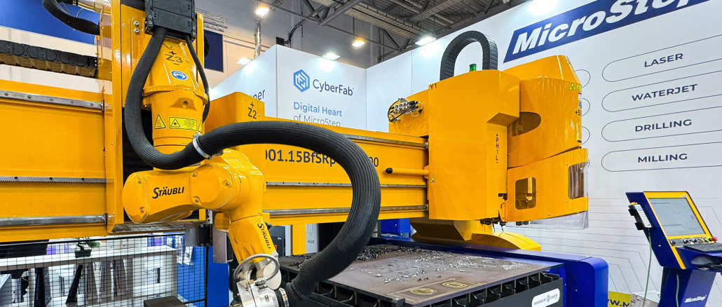 Microstep's new robot-assisted 3D cutting system enables adaptive height control in three-dimensional space. © Microstep