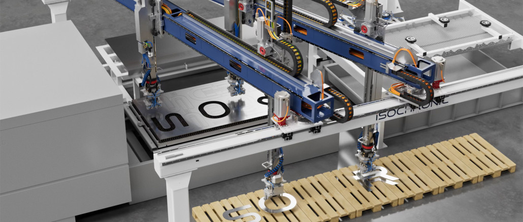 Die Roboter zum Greifen und Sortieren von Isochronic verstärken künftig das Angebot von Bystronic. © Bystronic