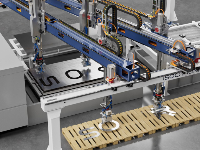 Die Roboter zum Greifen und Sortieren von Isochronic verstärken künftig das Angebot von Bystronic. © Bystronic